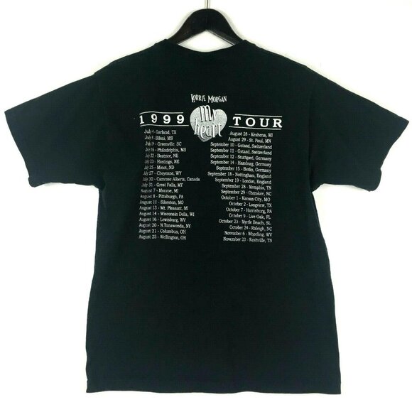 Vtg Lorrie Morgan Black Concert TShirt 1999 My Heart Tour Country Music Medium - Picture 9 of 10